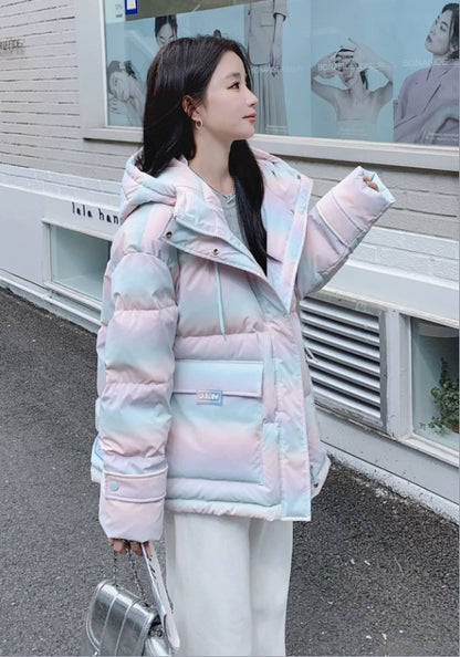 彩色羽絨服