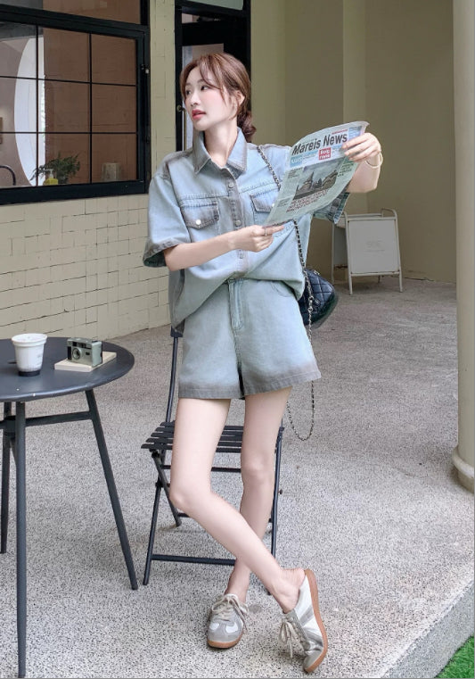 復古牛仔套裝