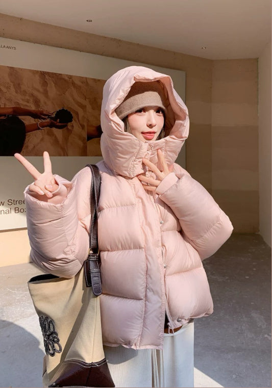 短款連帽羽絨服