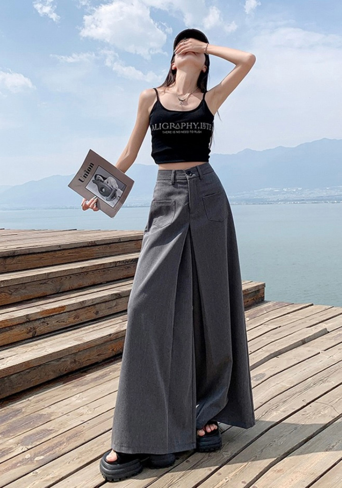 High-end wide-leg culottes