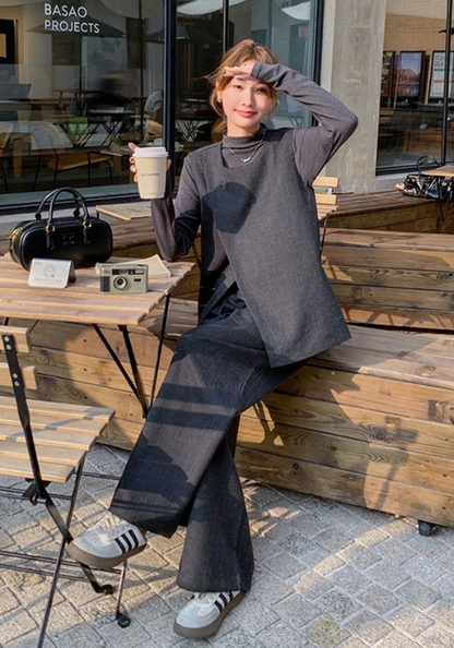 Premium dark gray three-piece set