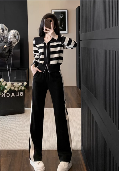 casual striped suit
