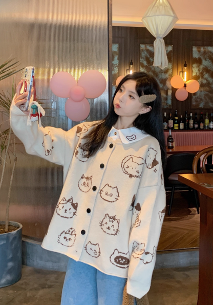 kitten sweater cardigan