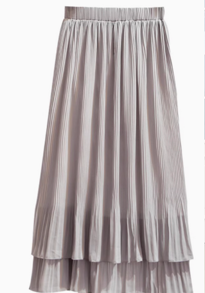 Tencel pleated skirt