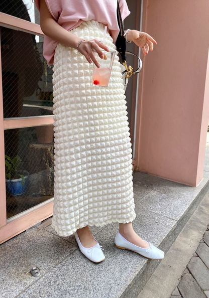 bubble plaid skirt