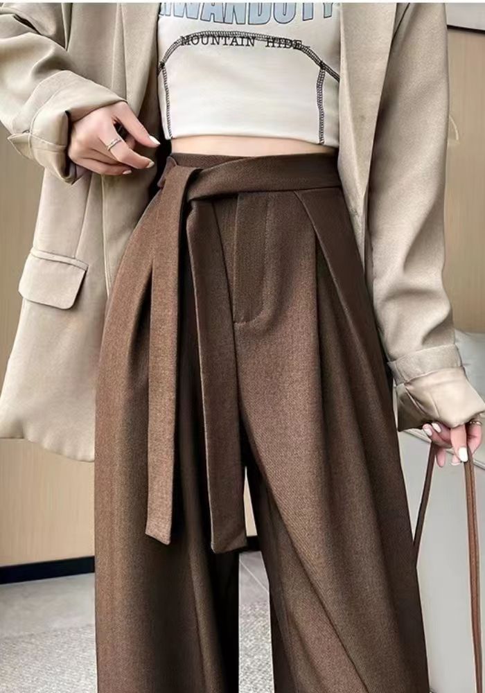 Straight strap suit pants