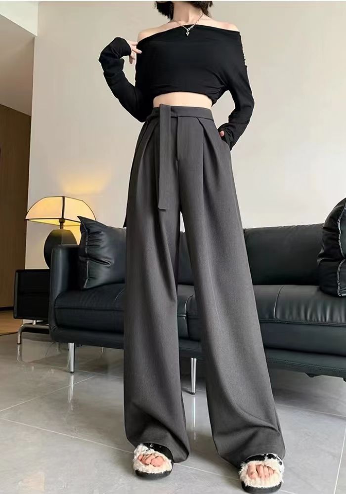 Straight strap suit pants