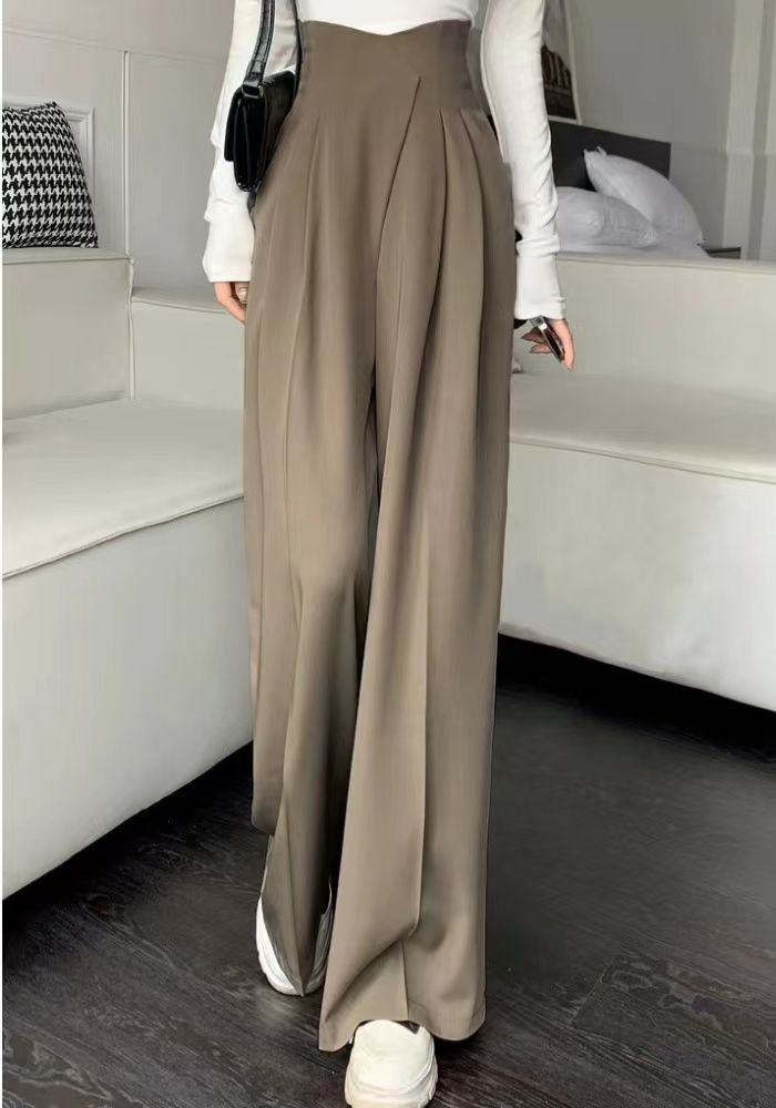 high waist suit wide leg pants