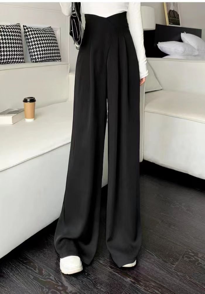 high waist suit wide leg pants