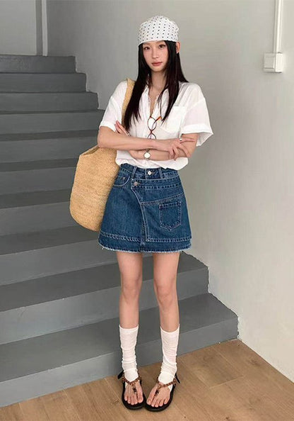 設計款牛仔半裙