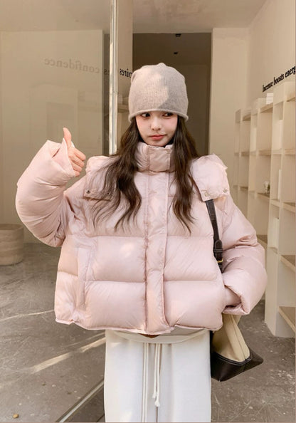 短款連帽羽絨服
