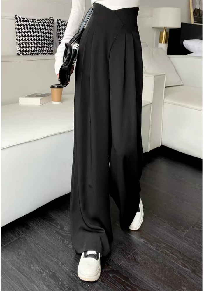 high waist suit wide leg pants