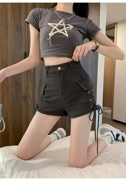 側邊帶彈力A字短褲