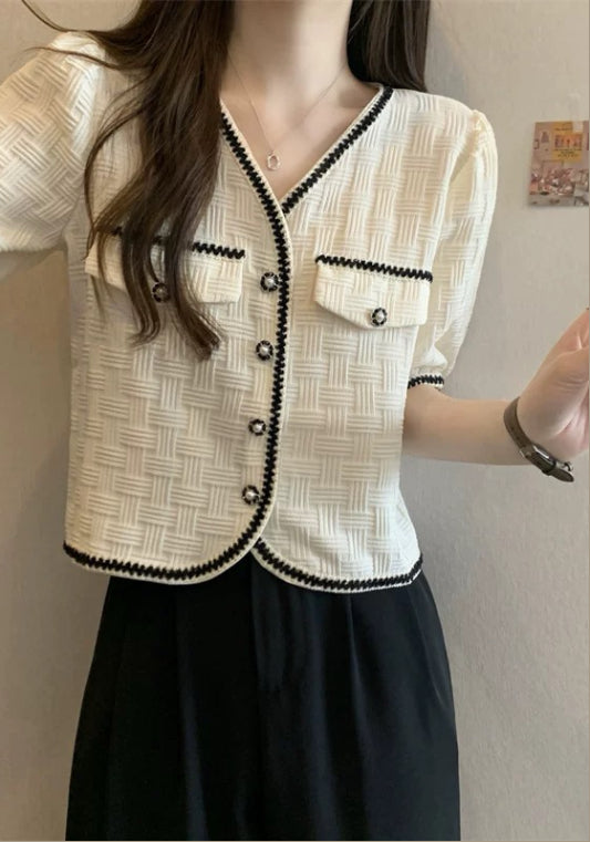 米白小香風上衣