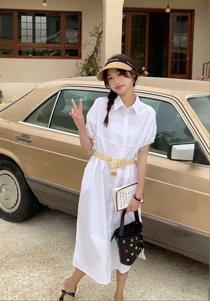 簡約白襯衫裙