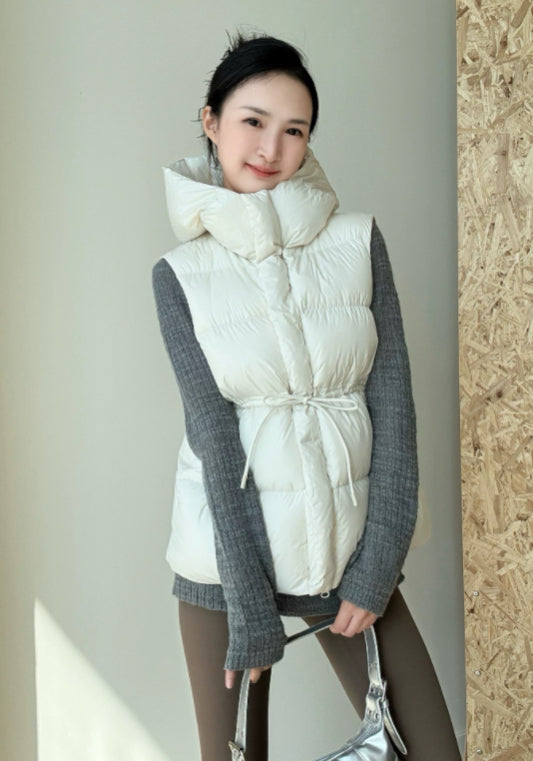 連帽收腰羽絨服