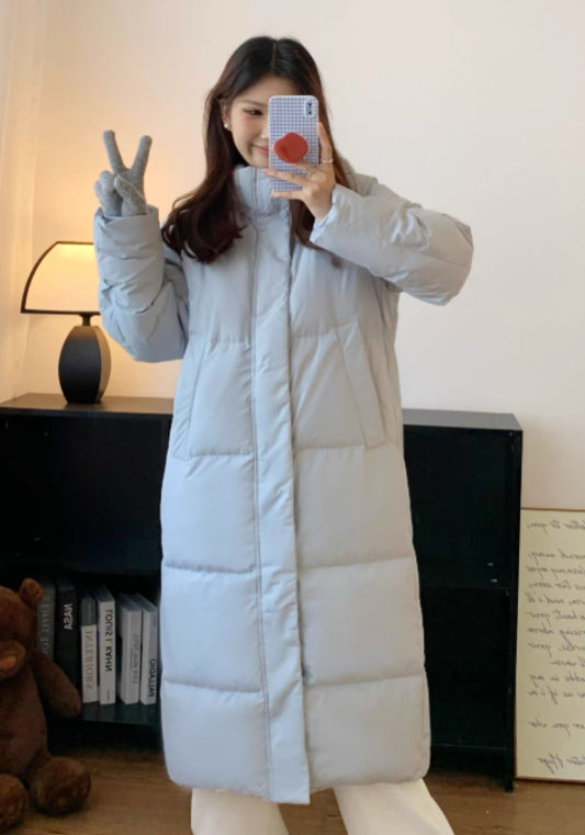 簡約長款羽絨服