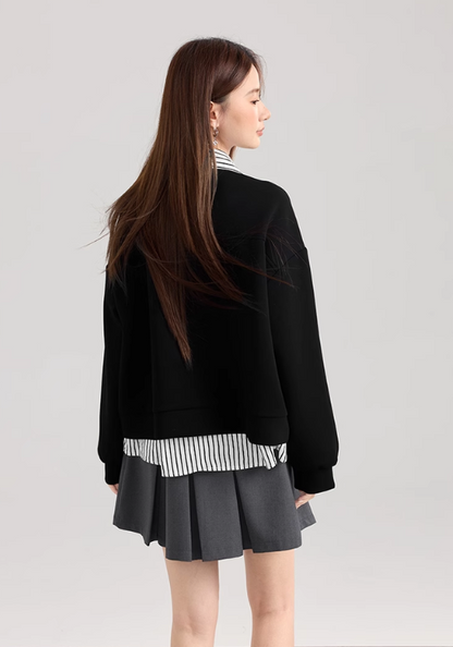 Bright diamond love patchwork sweatshirt