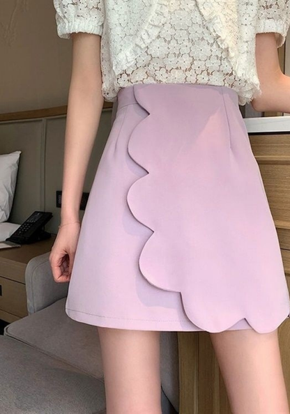 [High waist lace skirt]