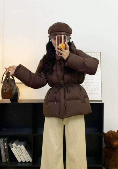 短款收腰羽絨服