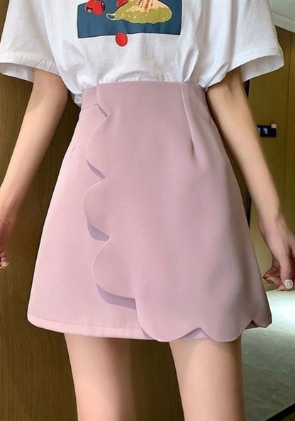 [High waist lace skirt]