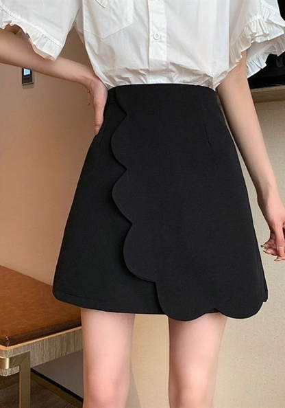 [High waist lace skirt]