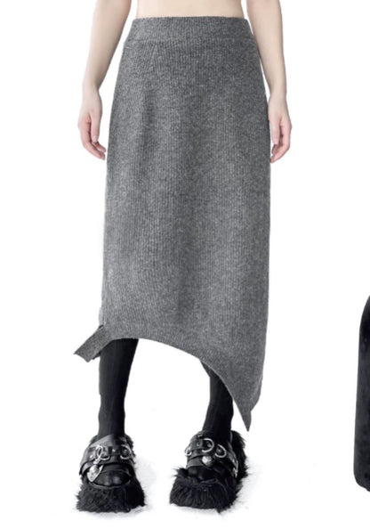 Grey sweater dress set