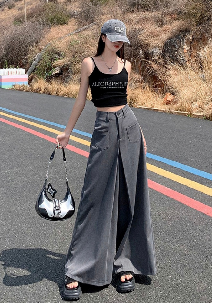 High-end wide-leg culottes