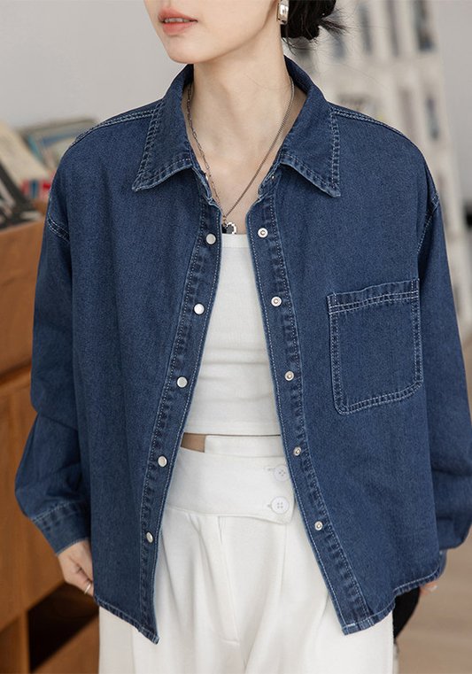 深藍牛仔衫