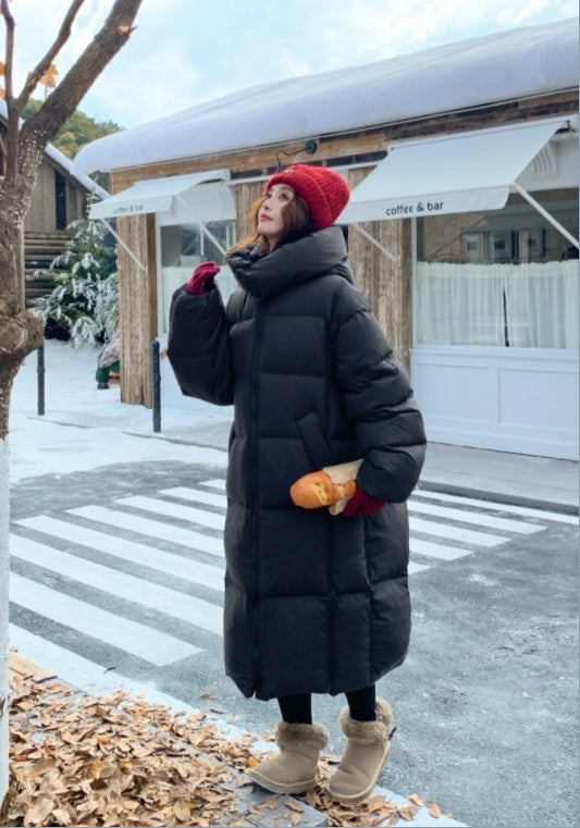 長款連帽羽絨服