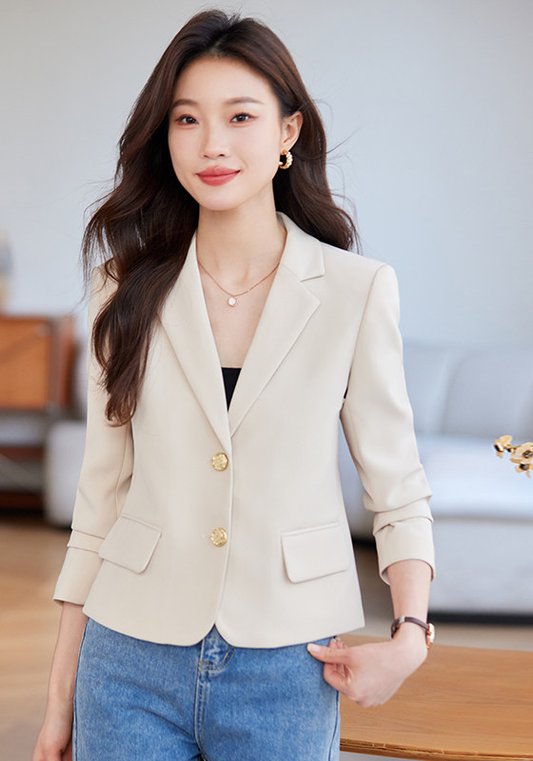 女士西裝外套 2024新款 春秋季休閒高級感修身西裝上衣 小個子專用
