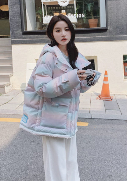 彩色羽絨服