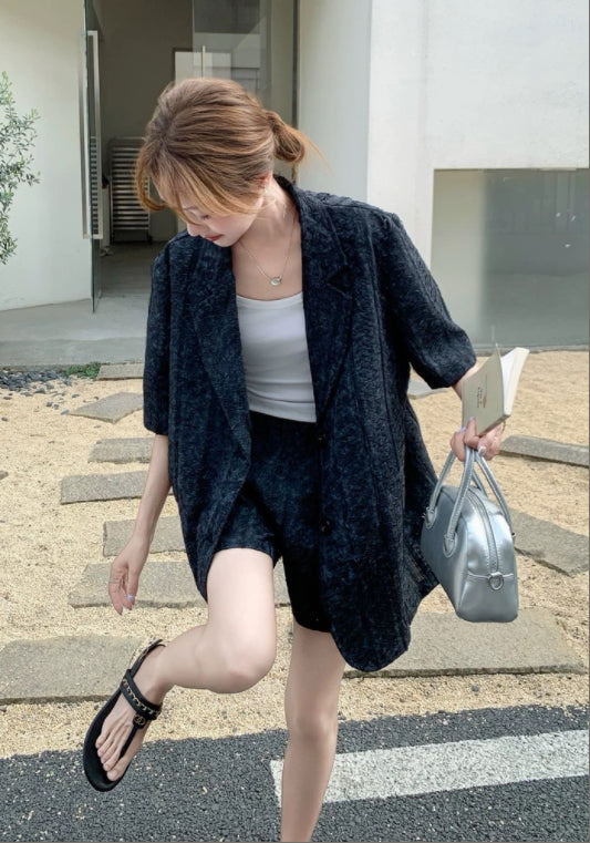 藍黑西裝兩件套