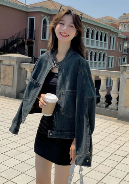深藍牛仔外套