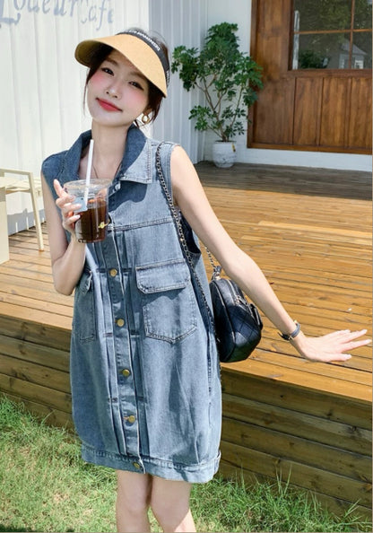 牛仔背心裙