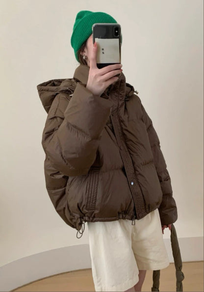 簡約連帽羽絨服外套