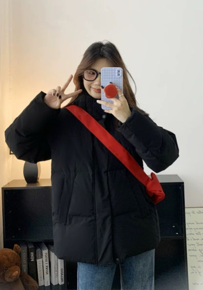 簡約連帽羽絨服