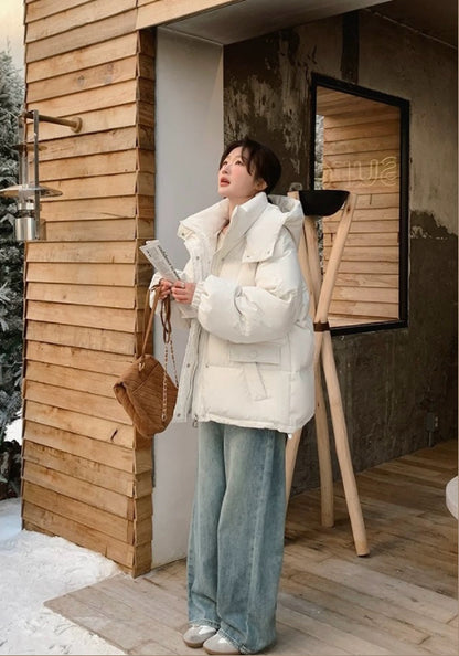 簡約連帽羽絨服
