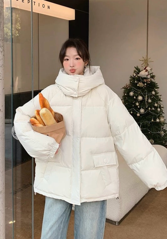 簡約連帽羽絨服