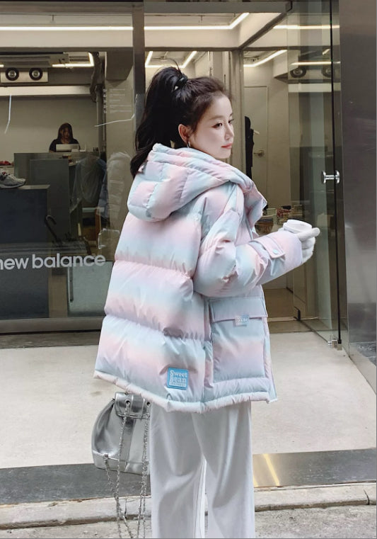 彩色羽絨服