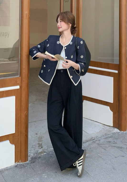 藍色小花外套