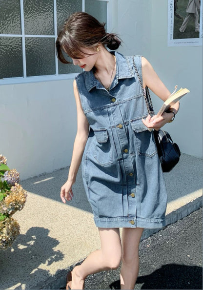 牛仔背心裙