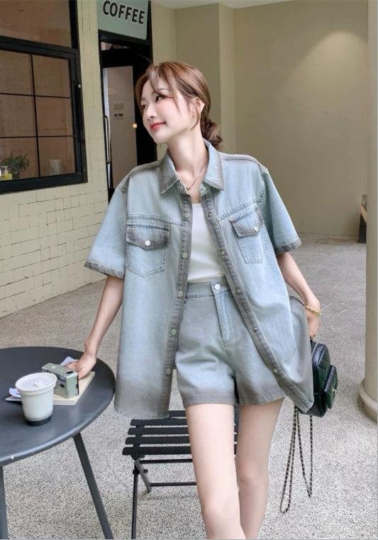 復古牛仔套裝