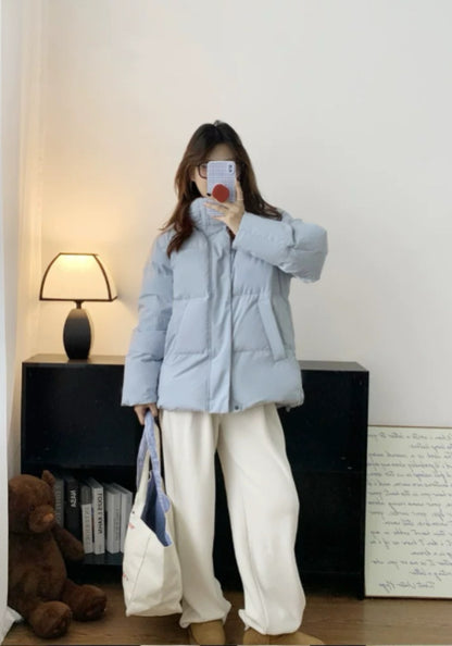 簡約連帽羽絨服