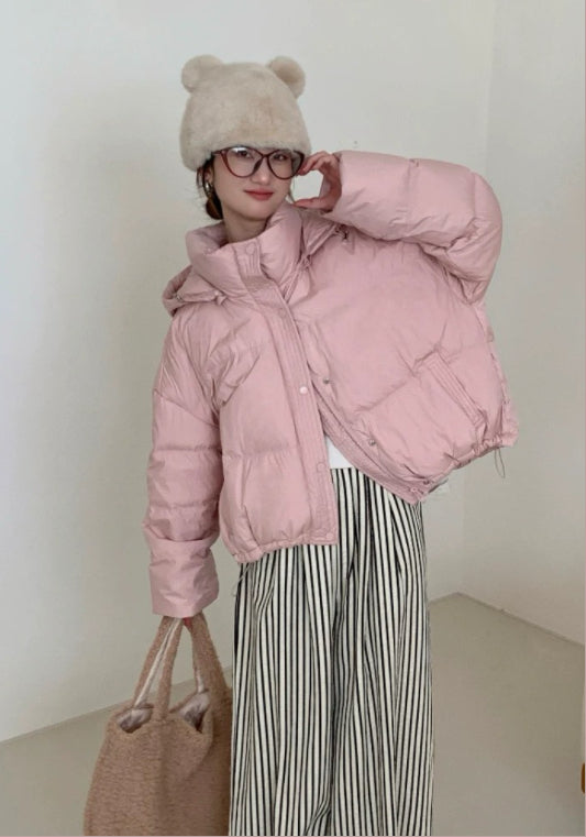 簡約連帽羽絨服外套