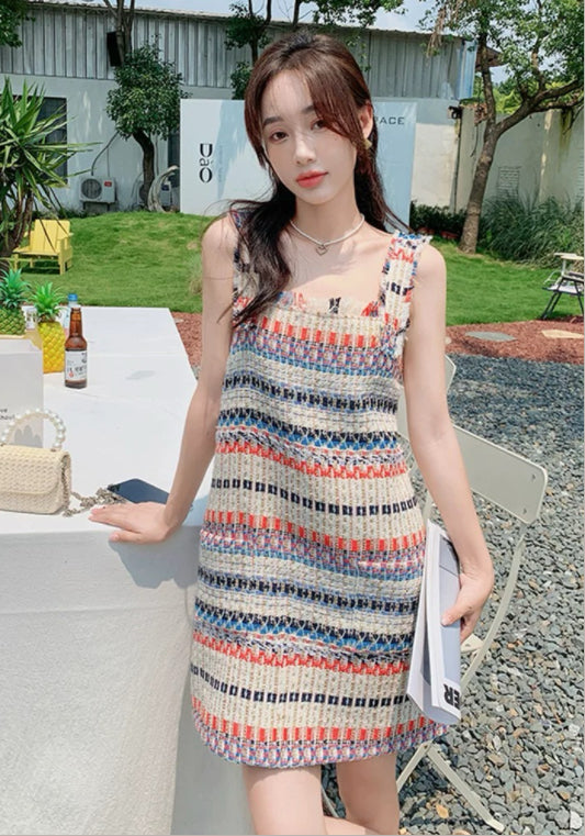 彩色編織裙