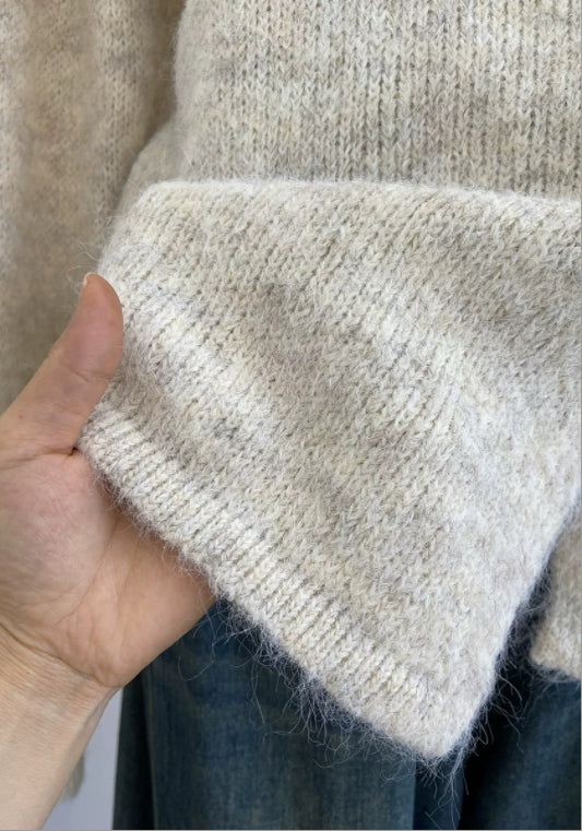 慵懶綁帶毛衣