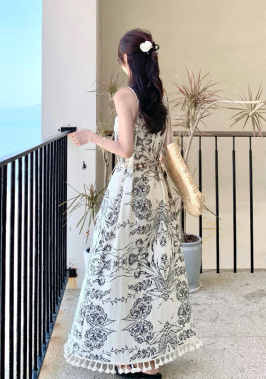 簡約花紋裙