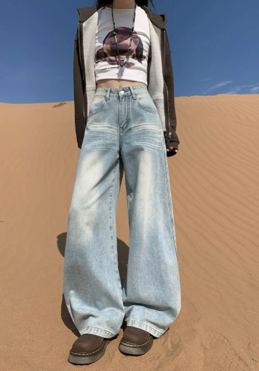 美式淺藍牛仔褲