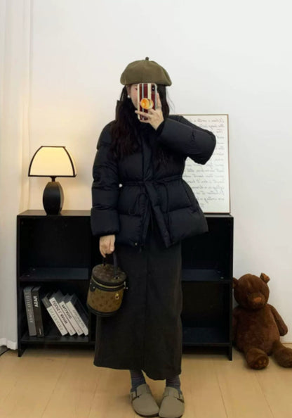 短款收腰羽絨服